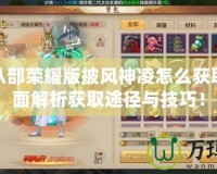 天龍八部榮耀版披風(fēng)神凌怎么獲取？全面解析獲取途徑與技巧！