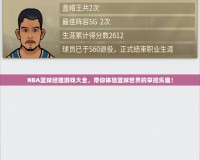 NBA籃球經理游戲大全，帶你體驗籃球世界的掌控樂趣！