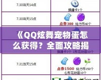 《QQ炫舞寵物蛋怎么獲得？全面攻略揭秘！》