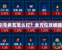 賽爾號希瓦怎么打？全方位攻略揭秘！