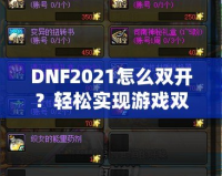 DNF2021怎么雙開？輕松實現游戲雙倍樂趣，暢享雙人模式！