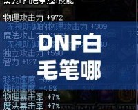 DNF白毛筆哪里爆？全面解析獲取途徑與策略