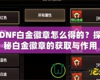 DNF白金徽章怎么得的？探秘白金徽章的獲取與作用