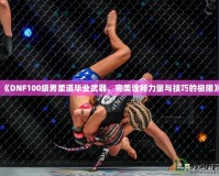 《DNF100級男柔道畢業武器，完美詮釋力量與技巧的極限》