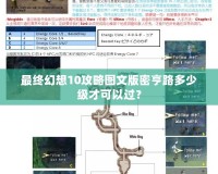 最終幻想10攻略圖文版密亨路多少級才可以過？