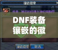 DNF裝備鑲嵌的徽章可以取下來嗎？詳解徽章取下與替換的技巧