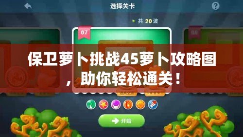 保衛蘿卜挑戰45蘿卜攻略圖，助你輕松通關！