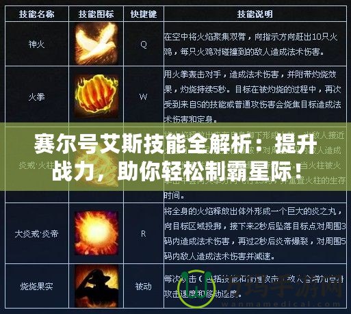 賽爾號艾斯技能全解析：提升戰力，助你輕松制霸星際！