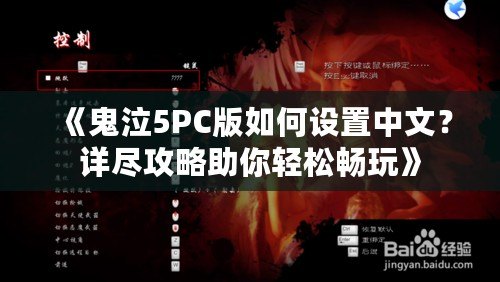 《鬼泣5PC版如何設置中文？詳盡攻略助你輕松暢玩》