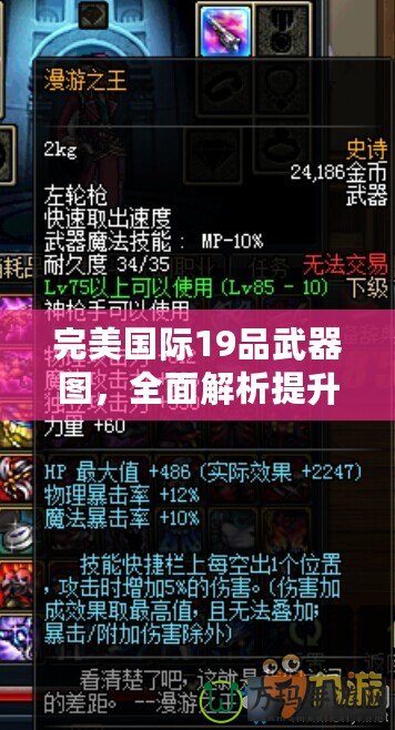 完美國際19品武器圖，全面解析提升戰力的秘密武器