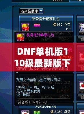 DNF單機版110級最新版下載，暢享無盡冒險，超高自由度體驗！