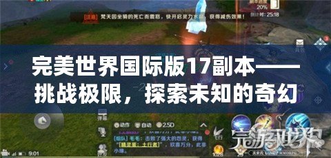 完美世界國際版17副本——挑戰極限，探索未知的奇幻冒險