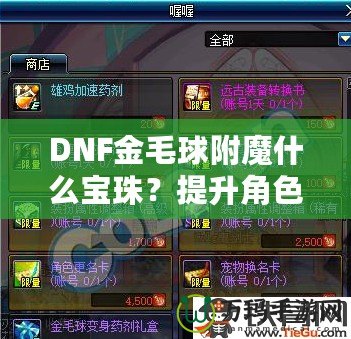 DNF金毛球附魔什么寶珠？提升角色實力的必選指南！