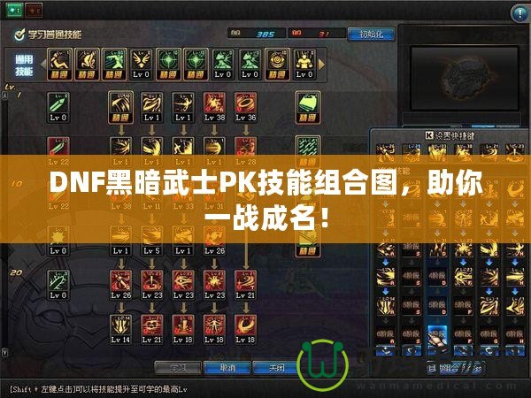 DNF黑暗武士PK技能組合圖，助你一戰(zhàn)成名！