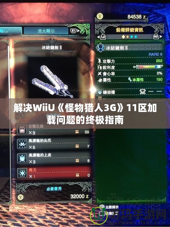 解決WiiU《怪物獵人3G》11區加載問題的終極指南