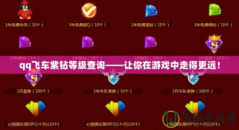 qq飛車紫鉆等級查詢——讓你在游戲中走得更遠(yuǎn)！