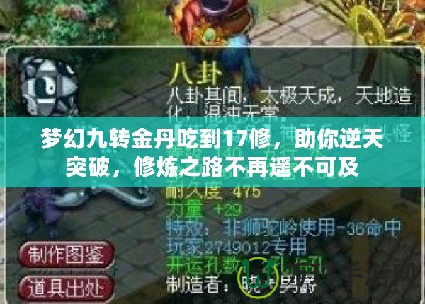 夢幻九轉金丹吃到17修，助你逆天突破，修煉之路不再遙不可及