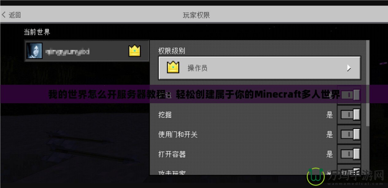 我的世界怎么開服務器教程：輕松創建屬于你的Minecraft多人世界