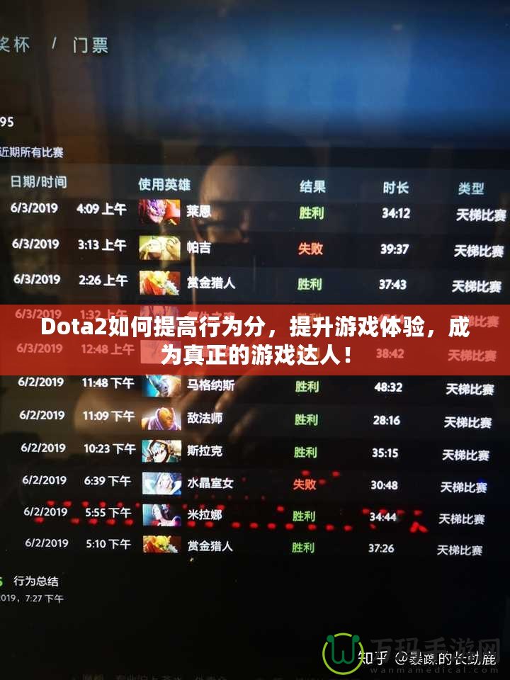 Dota2如何提高行為分，提升游戲體驗，成為真正的游戲達人！