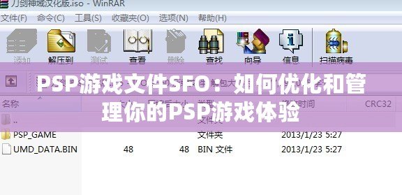 PSP游戲文件SFO：如何優化和管理你的PSP游戲體驗