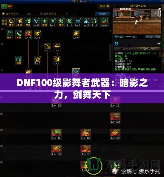 DNF100級(jí)影舞者武器：暗影之力，劍舞天下