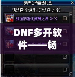 DNF多開軟件——暢享游戲新體驗，提升操作效率