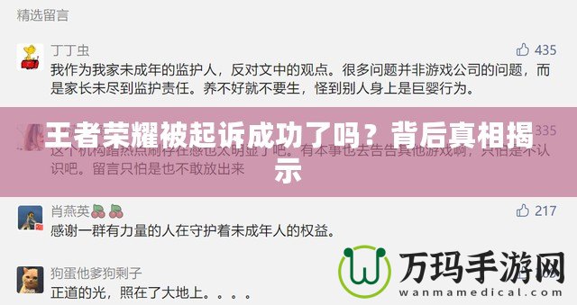 王者榮耀被起訴成功了嗎？背后真相揭示