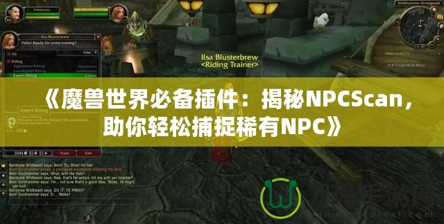 《魔獸世界必備插件：揭秘NPCScan，助你輕松捕捉稀有NPC》