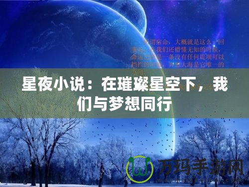 星夜小說：在璀璨星空下，我們與夢想同行